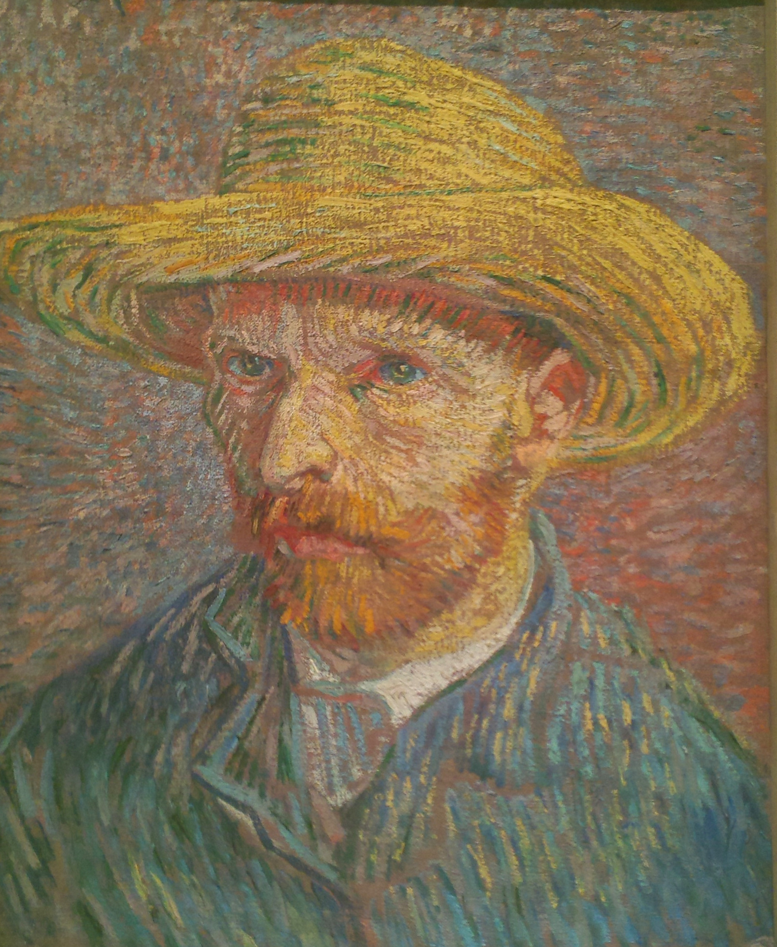 Portrait of the Artist in a Straw Hat by Vincent Van Gogh